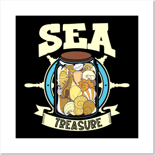 Sea Treasure - Sea shell collector Posters and Art
